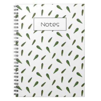Cuaderno Feuilles du printemps, motif aquarelle