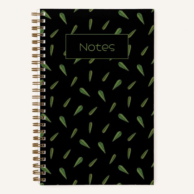 Cuaderno Feuilles du printemps, motif aquarelle (Anverso)