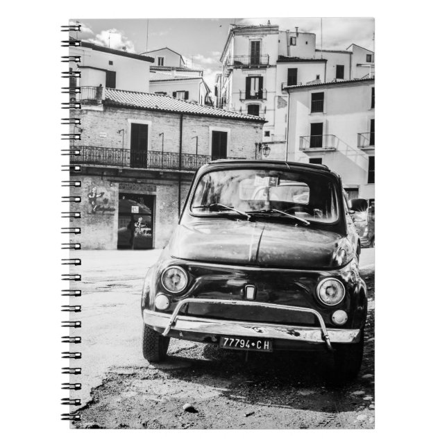 Cuaderno Fiat 500, cinquecento en Italia, regalo clásico (Frente)