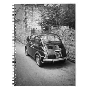 Cuaderno FIAT 500 coche en blanco y negro