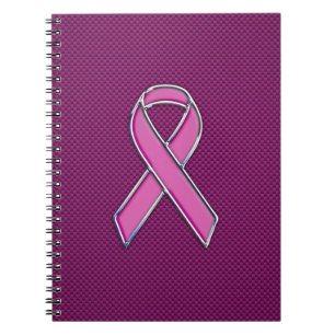 Cuaderno Fibra de carbono rosada del fucsia de la