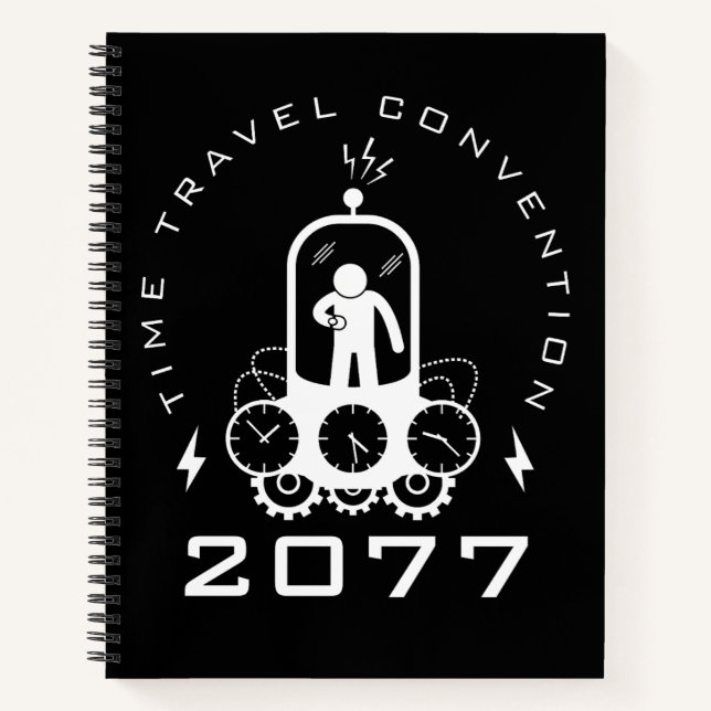 Cuaderno Ficción científica divertida de viaje en el tiempo (Anverso)