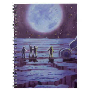 Cuaderno Ficción científica vintage rover alienígena en la 