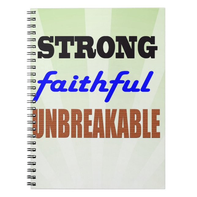 Cuaderno Fiel fuerte inquebrantable (Frente)
