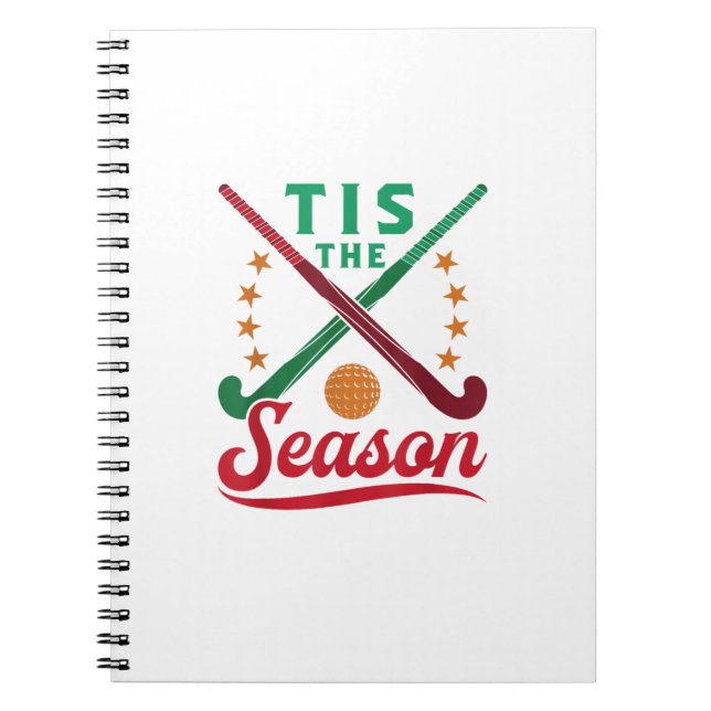 Cuaderno Field Hockey Christmas Tis The Season Player Holid (Frente)