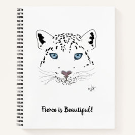 Cuaderno Fierce es hermoso leopardo de la nieve