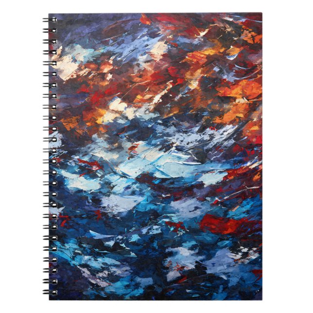 Cuaderno Fiery Blue Naranja Rojo Brussel Resumen (Frente)