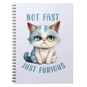 Cuaderno Fiery Feline Spirit - Diseño de gato enfurecido
