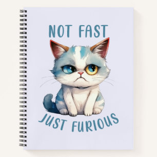 Cuaderno Fiery Feline Spirit - Diseño de gato enfurecido