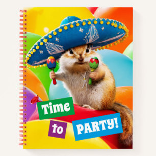 Cuaderno Fiesta Chipmunk En Sombrero