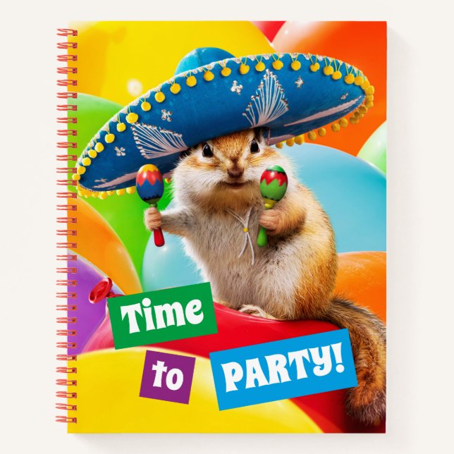 Cuaderno Fiesta Chipmunk En Sombrero (Anverso)