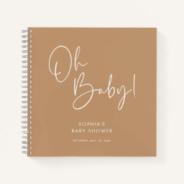 Cuaderno Fiesta de Bebé Neutral en Género Boho Moderno Marr