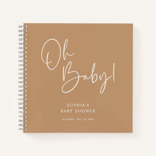 Cuaderno Fiesta de Bebé Neutral en Género Boho Moderno Marr