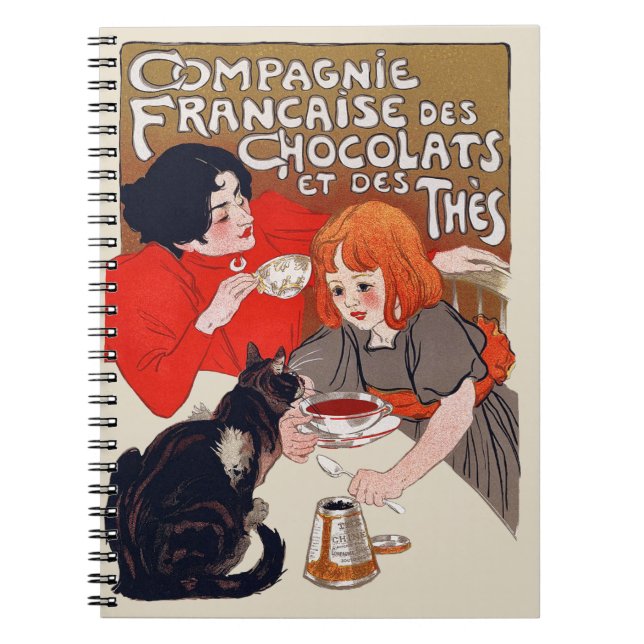 Cuaderno Fiesta de chocolate francés Steinlen Art (Frente)