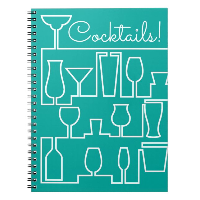 Cuaderno Fiesta de cócteles Aqua (Frente)