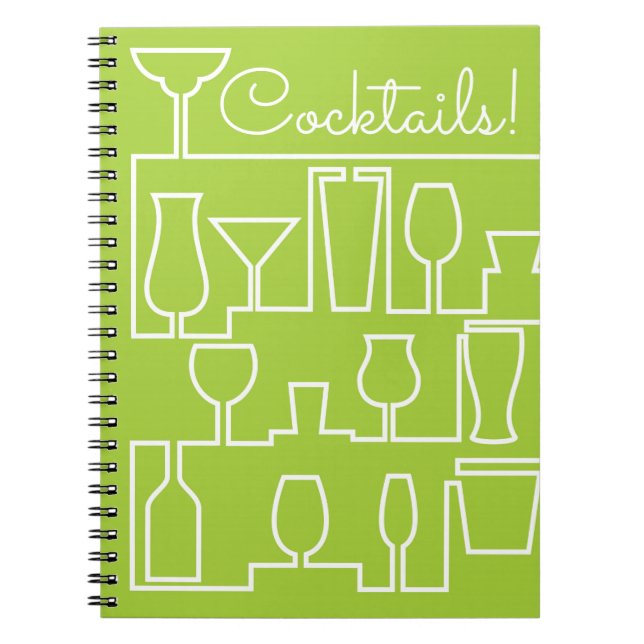 Cuaderno Fiesta de cócteles verde limón (Frente)