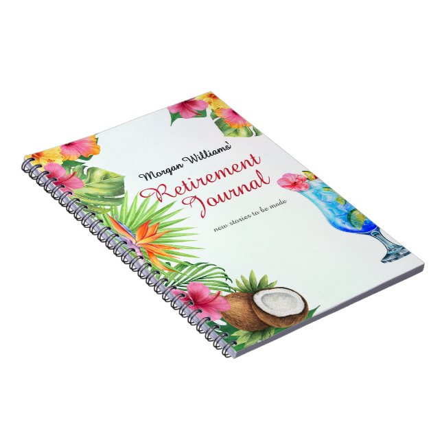 Cuaderno Fiesta de Comida y Cóctel de Verano Tropical de Ju (Lado Derecho)