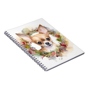 Cuaderno Fiesta de Corona de Navidad de Chihuahua Perro Fes