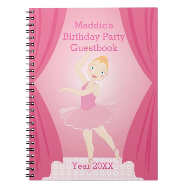 Cuaderno Fiesta de cumpleaños de bailarina (Frente)