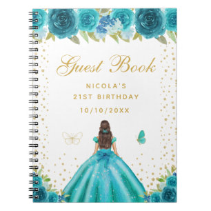 Cuaderno Fiesta de Cumpleaños de la Princesa de Cabello Mor