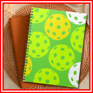 Cuaderno Fiesta de Cumpleaños de Pickleball Deportes Verdes