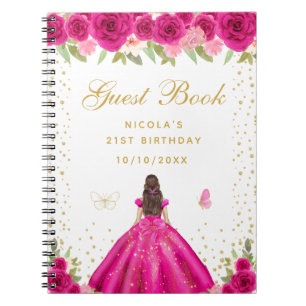 Cuaderno Fiesta de Cumpleaños de Princesa con Cabello Casta