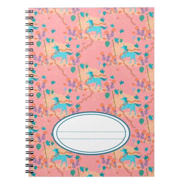 Cuaderno Fiesta de cumpleaños de Unicornio (Frente)