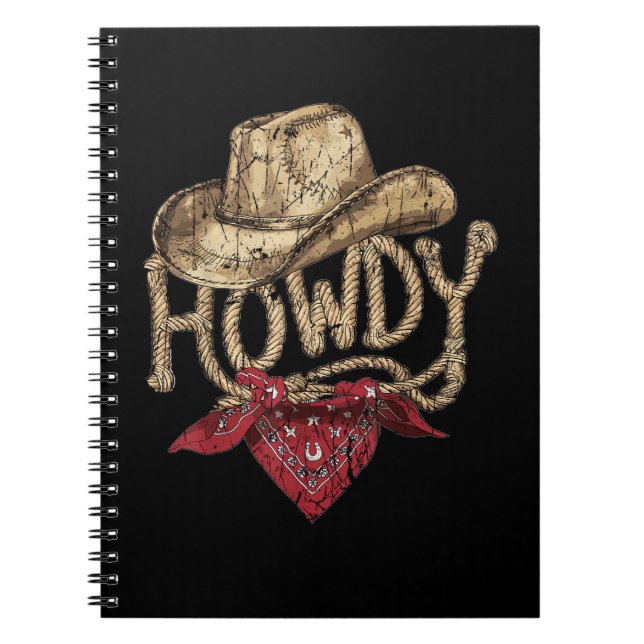 Cuaderno Fiesta de cumpleaños de vaquero occidental (Frente)