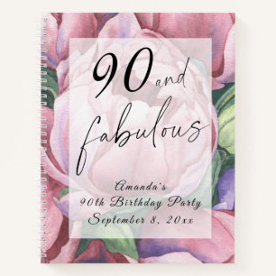 Cuaderno Fiesta de cumpleaños floral vintage 90