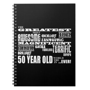 Cuaderno Fiesta de cumpleaños número 50 mayor de cincuenta