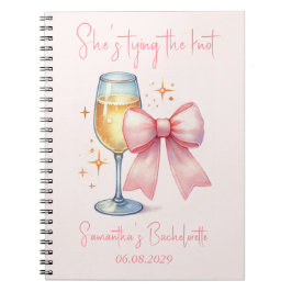 Cuaderno Fiesta de Despedida de Soltera de Lazo Rosa Coquet