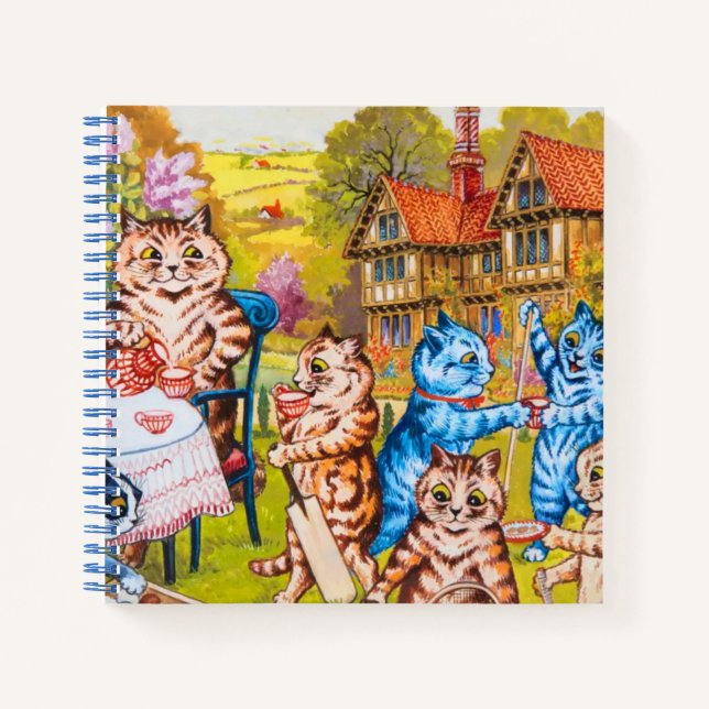 Cuaderno Fiesta de gatos en el jardín (Anverso)