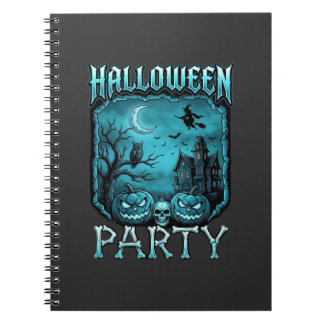 Cuaderno Fiesta de Halloween Casa Embrujada Calabazas Cráne