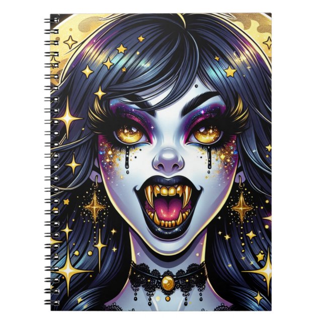 Cuaderno Fiesta de Halloween de vampiros al estilo de cómic (Frente)