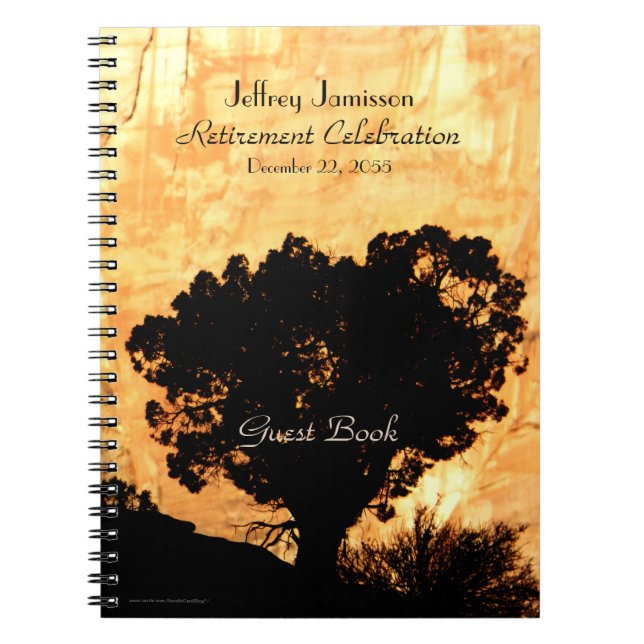 Cuaderno Fiesta de Jubilación Libro de Huéspedes, Árbol sol (Frente)