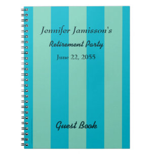 Cuaderno Fiesta de Jubilación Libro de Huéspedes Azul/Hue