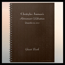 Cuaderno Fiesta de Jubilación Libro de Huéspedes, Burlap Fa