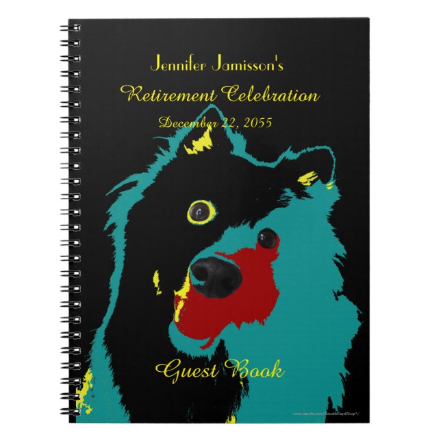 Cuaderno Fiesta de Jubilación Libro de Huéspedes, Nombre, E (Frente)