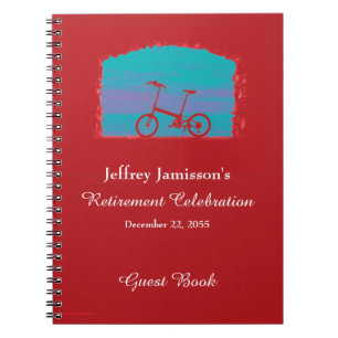 Cuaderno Fiesta de Jubilación Libro de Invitados, Biciclet