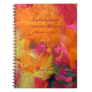 Cuaderno Fiesta de Jubilación Libro de Invitados, Naranja F