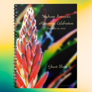 Cuaderno Fiesta de Jubilación Libro Invitado Aloe Floral Na