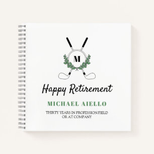 Cuaderno Fiesta de Jubilación Temática de Golf de Verdemia 