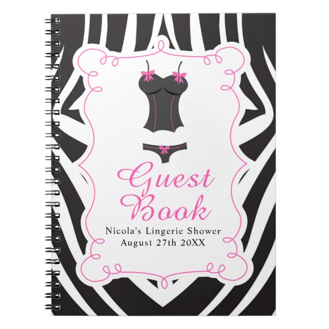 Cuaderno Fiesta de lencería rosa caliente  (Frente)