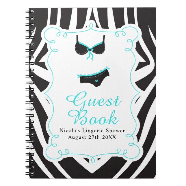 Cuaderno Fiesta de lencería turquesa  (Frente)