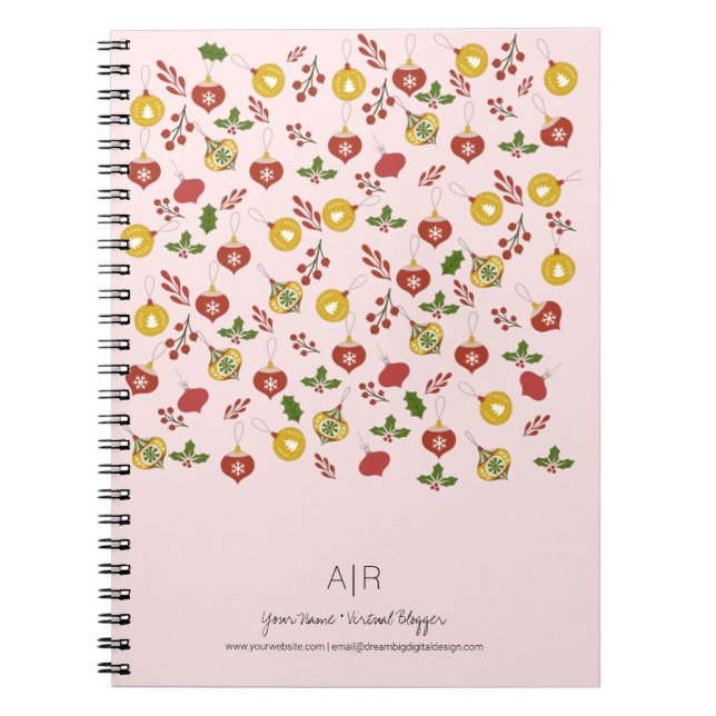 Cuaderno Fiesta de los adornos temáticos de los navidades (Frente)