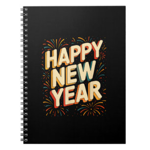 Cuaderno Fiesta de Nochevieja Vintage Cuenta Regresiva Feli
