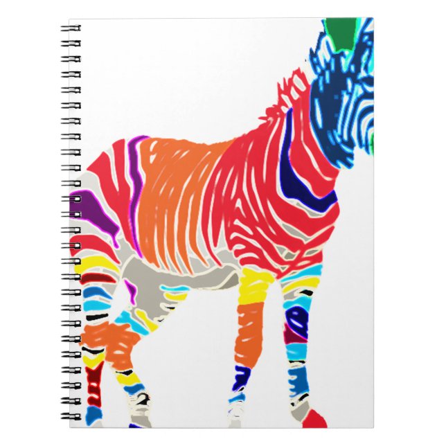 Cuaderno Fiesta de Patrón Monogramado de Animales Cebra Arc (Frente)