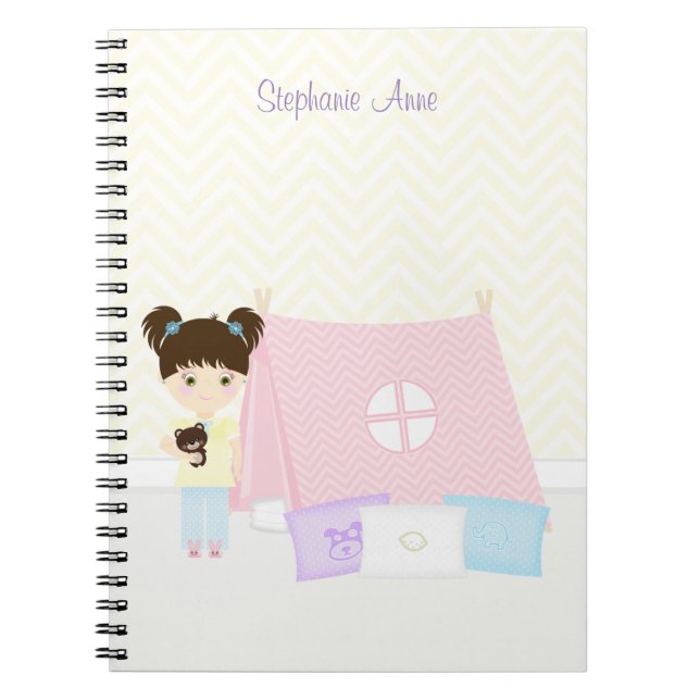 Cuaderno Fiesta de pijamas con glamping (Frente)
