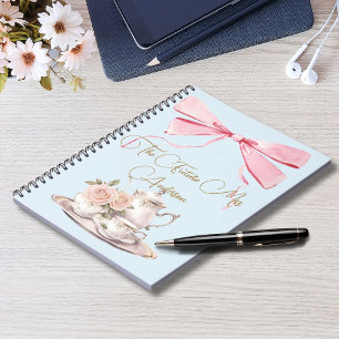 Cuaderno Fiesta de té de regalo de boda elegante cinta Rege
