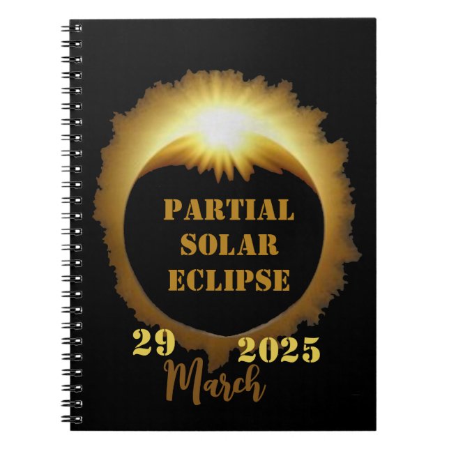 Cuaderno Fiesta de visualización de evento de eclipse solar (Frente)